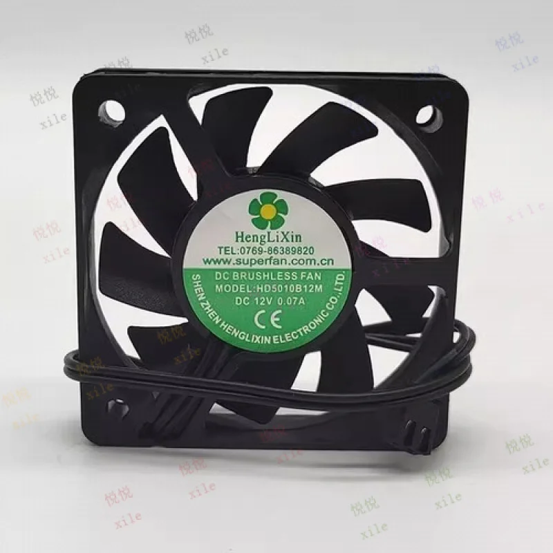 

L+ 1PCS HD5010B12M 5010 DC12V 0.07A 5CM 2-wire silent cooling fan