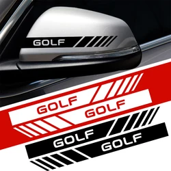 2PCS GOLF Badge Car Styling Rearview Mirror Sticker Decoration Decal for Volkwagen VW Polo Passat Blue Motion Tiguan Jetta Caddy