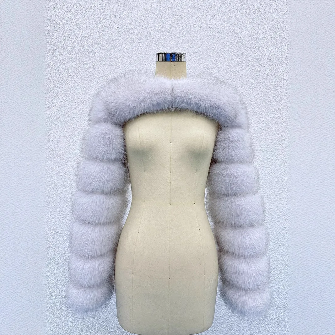 

Искусственный мех, женская модная шуба из искусственного лисьего меха, накидка на плечи, зимний уличный стиль, пушистая теплая шуба для женщин