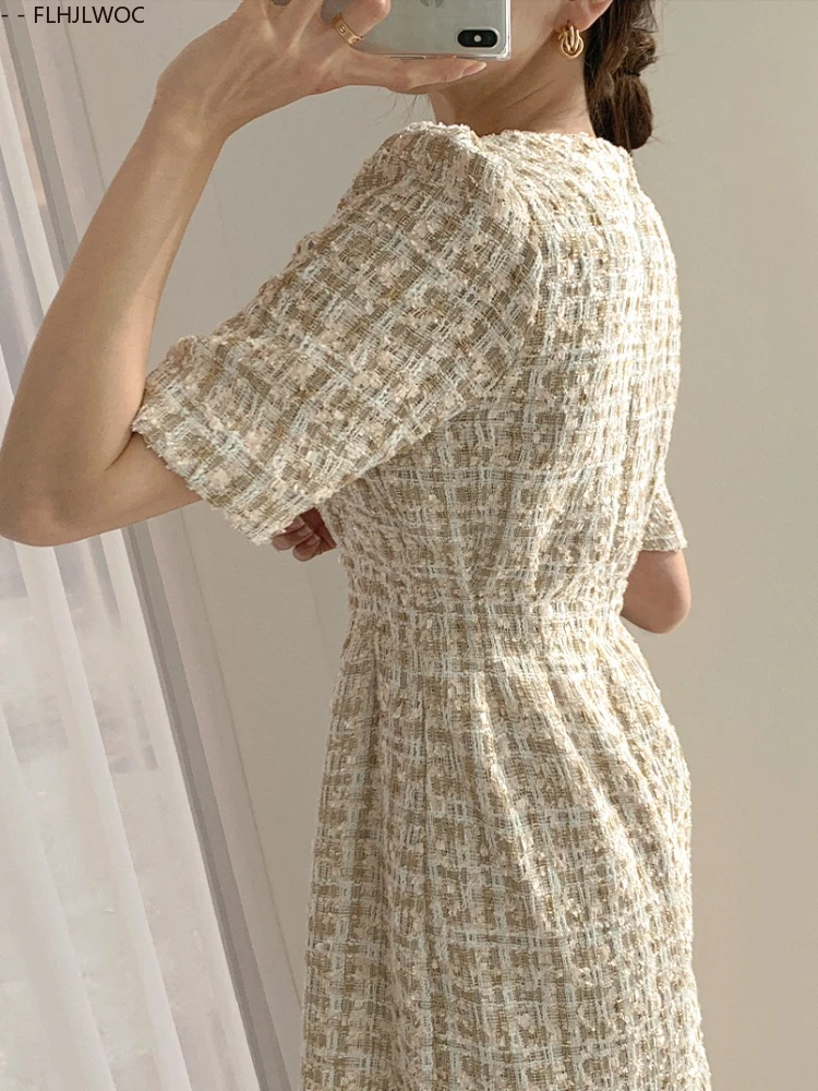 2023 sommer Kariertes Hemd Kleid Mode Frauen Chic Korea Japan Stil Mädchen Kleidung Büro Dame Arbeit Nette Taste Feminine Kleider