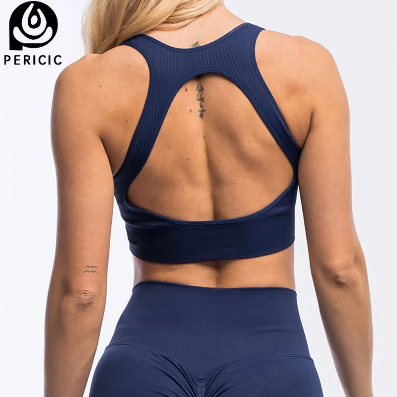 Soutien-gorge de jogging sans couture pour femme, haut péricique, soutien-gorge dos nu sans os, sous-vêtements féminins, haut court précieux, vêtements de sport