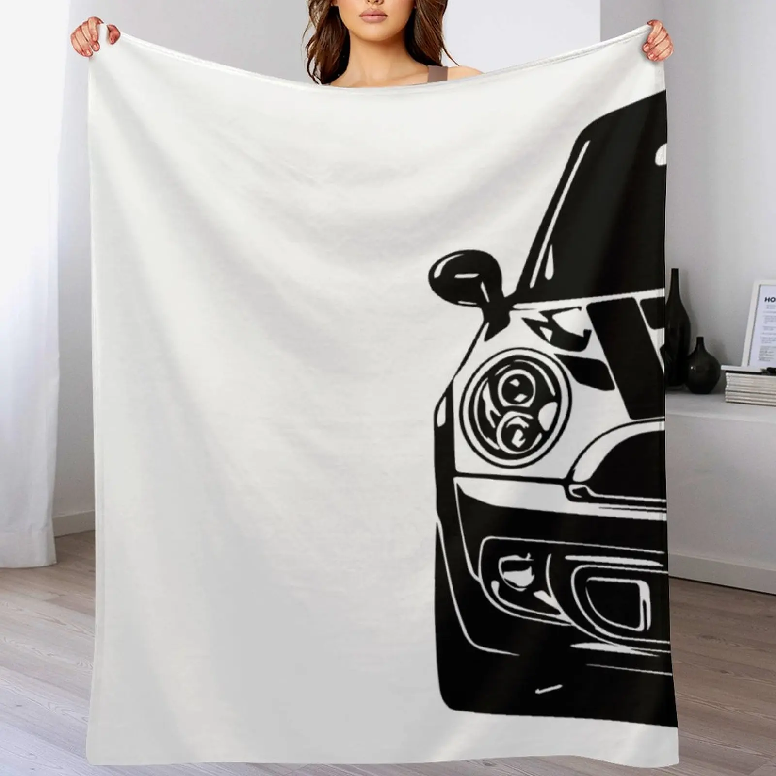 Drawing 2012 mini cooper s Throw Blanket manga Flannel Fabric Blankets