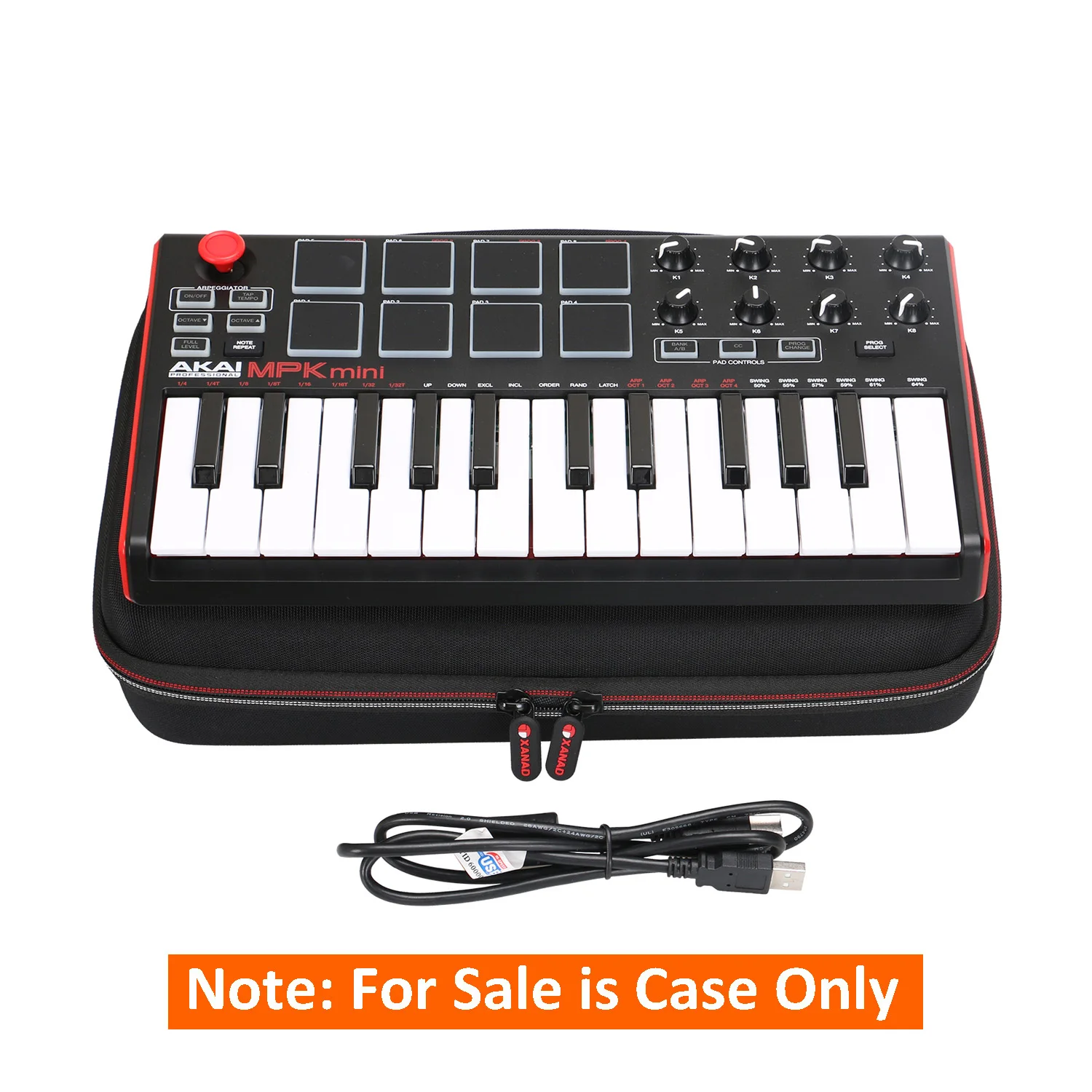 XANAD EVA Hard Case for Akai Professional MPK Mini MKII Protective Carrying Storage Bag(only case!!!)