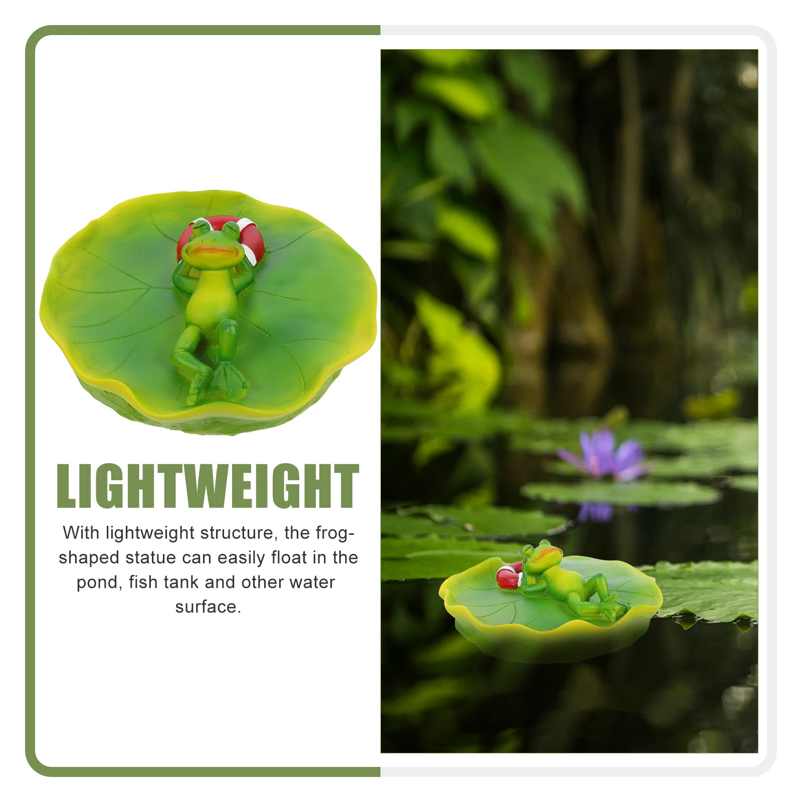 

Floating Frog Resin Outdoor Garden Pond Decor Lifelike Frog Shape Water Floating Statue Animal Craft Frog-Shape Statue