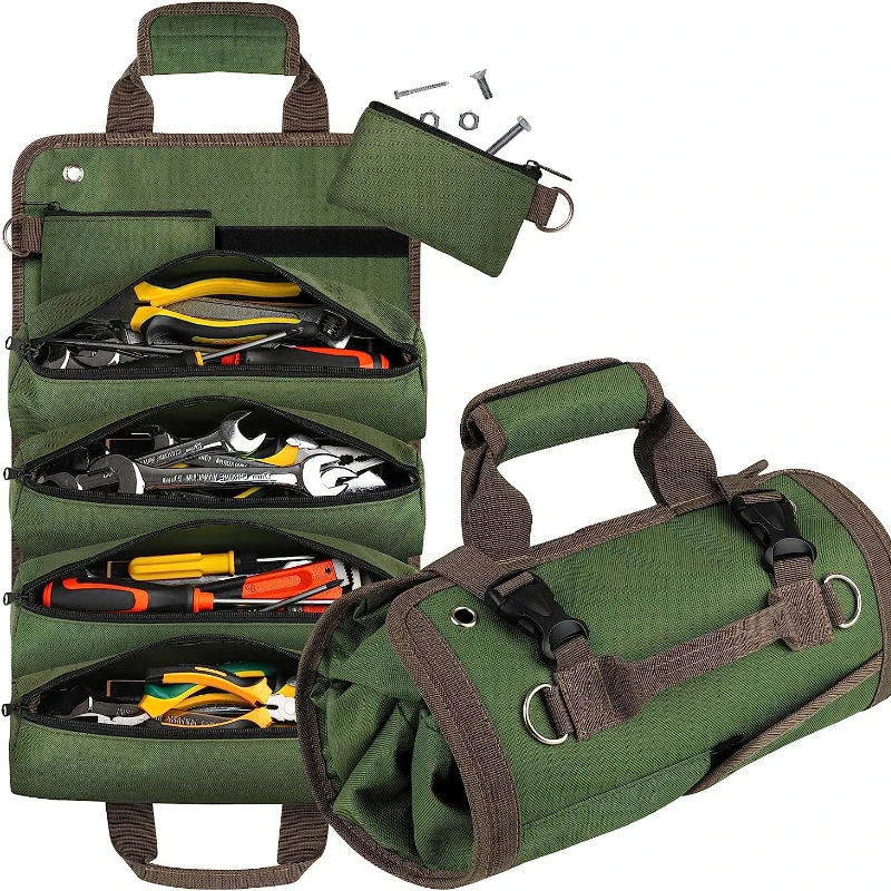 Multi-Purpose Tool Bag High Quality Professional Multi Pocket Hardware Tools Pouch Roll UP Portable Small Tools Organizer Bag 