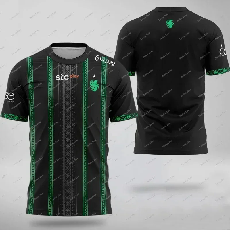 Falcons 2024 Team DOTA 2 Gameplay Clothing Middle Eastern Players Short Sleeved T-shirt Men's Fashion Esports 3D Printed T-shirt