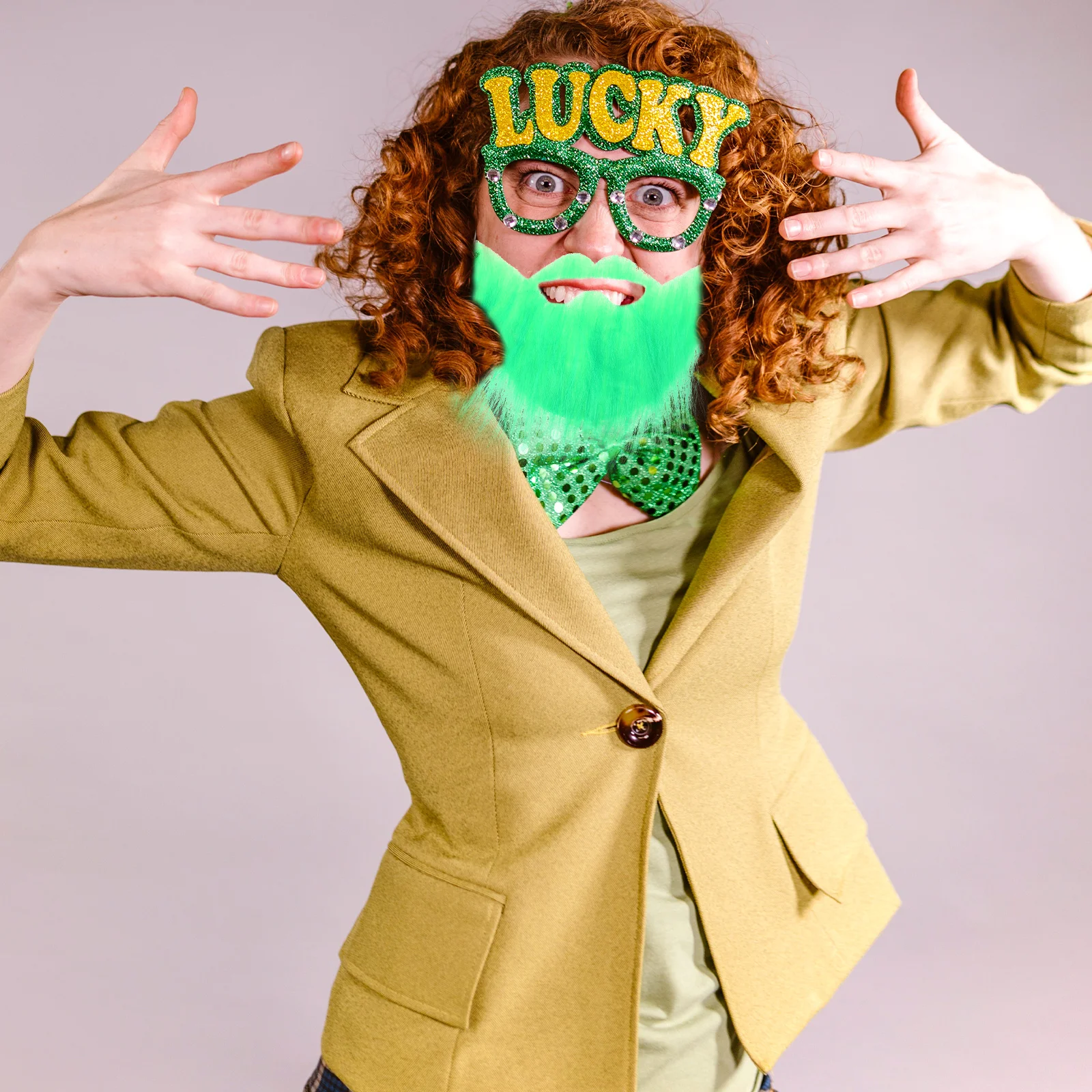 

2 шт. поддельные украшения в виде Святого Патрика, легкий, приятный для кожи, практичная, праздничная атмосфера, реквизит для косплея, вечеринки