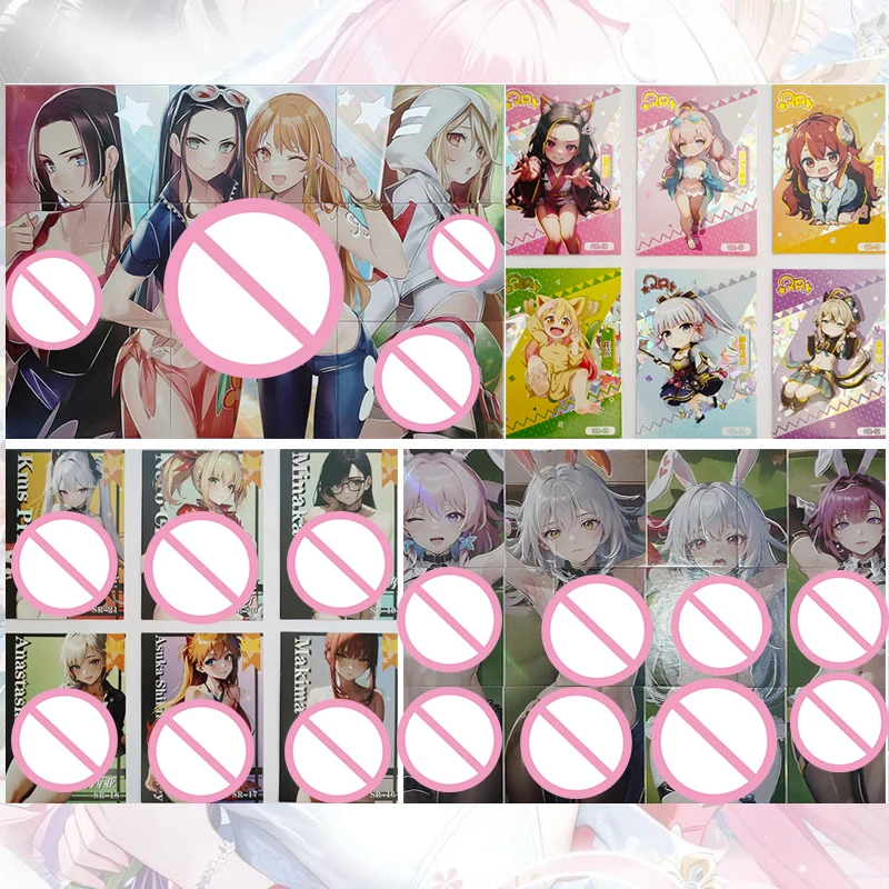 

Anime Goddess Story Puzzle cards QR SR Cards Kafka Kamisato Ayaka Kirara Sangonomiya Kokomi Boa Hancock Collectible Cards