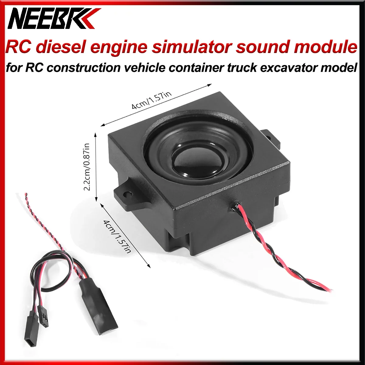 RC Diesel Engine Simulation Sound Module 3.6-8V 5W Horn Speaker for RC Construction Vehicle Container Truck Excavator Car Model