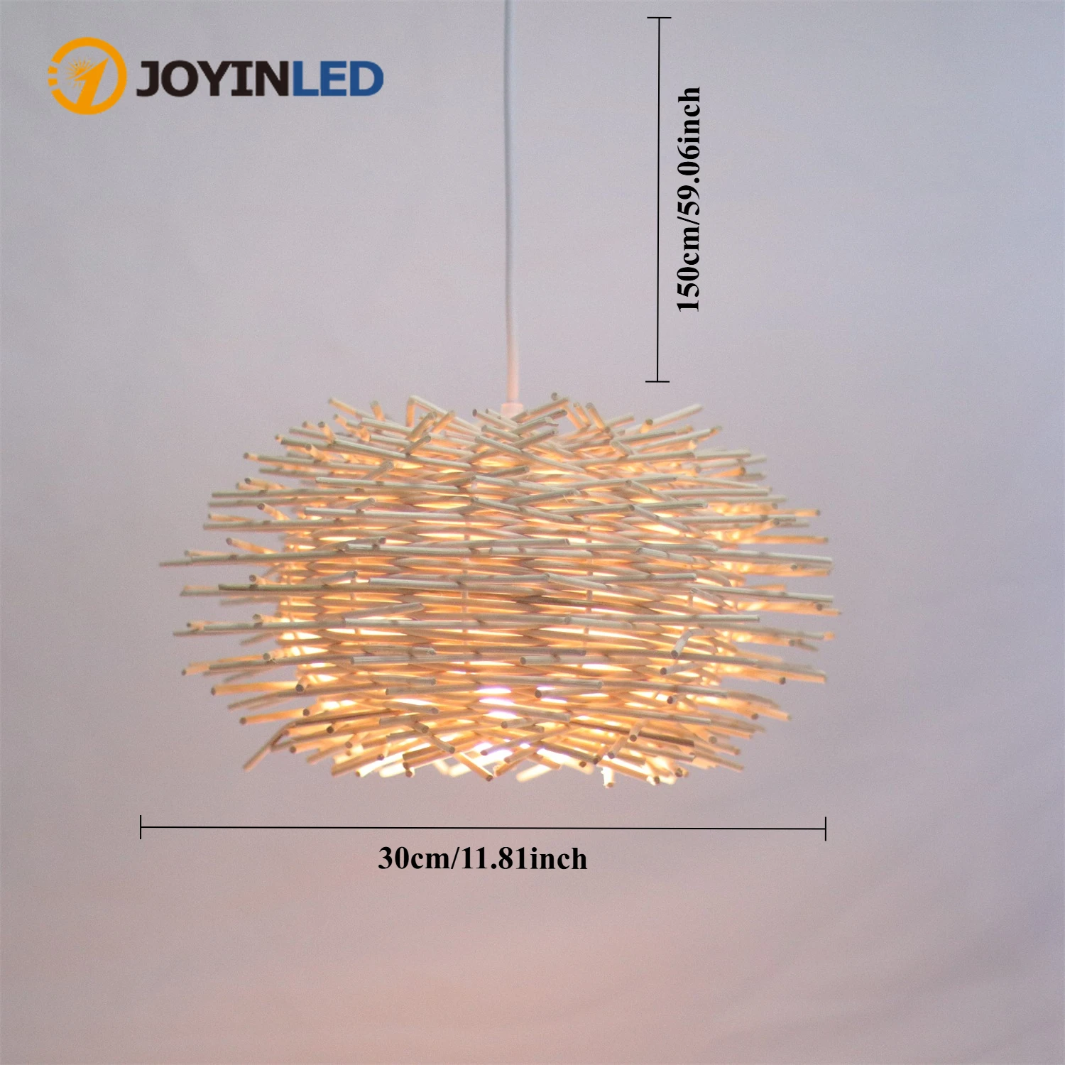 

Подвесной светильник JOYINLED в японском стиле, ручной работы, в форме птичьего гнезда, из ротанга, для кабинета, отеля, ресторана, в пасторальном стиле