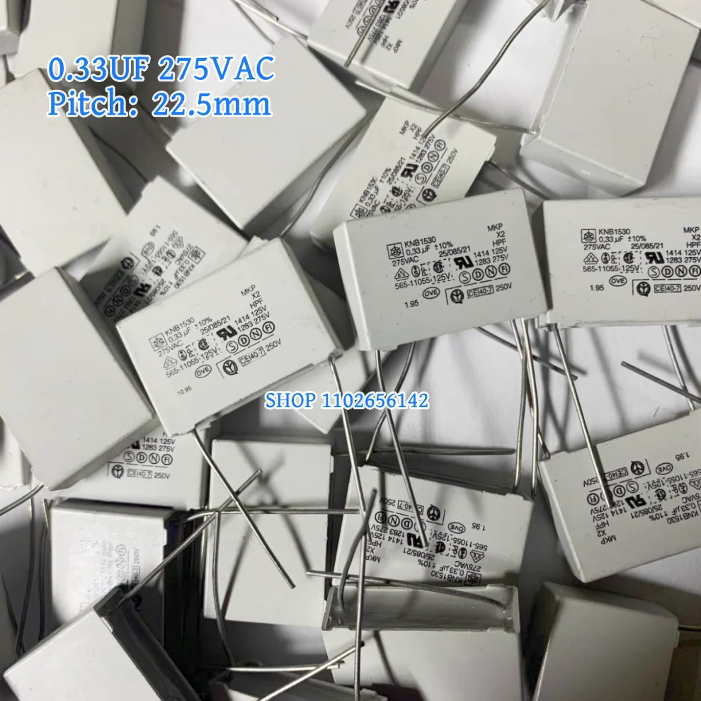 5PCS KNB1530 0.33UF275VAC 103 0.22UF250VAC MKP X2 Safety Film Capacitor 0.01UF 250VAC 0.22UF 224 0.33UF 334 275VAC0.33UF P22.5