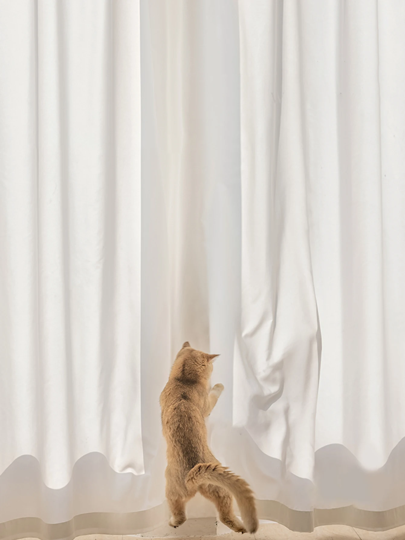 Hot selling high quality polyester cheap price ready made white semi blackout voile sheer curtain for living room office hotel