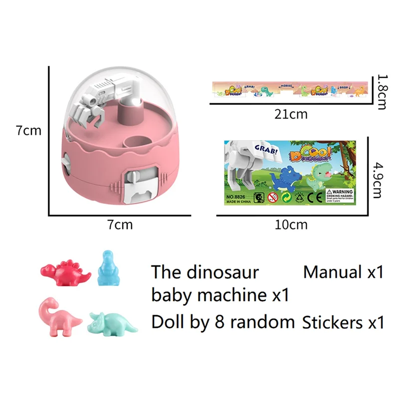 MACH-miniatuur nieuwigheid dinosaurusvangmachines klauwmachine voor kinderen en volwassenen met mini-dinosaurusfiguren klauwmachine prijs