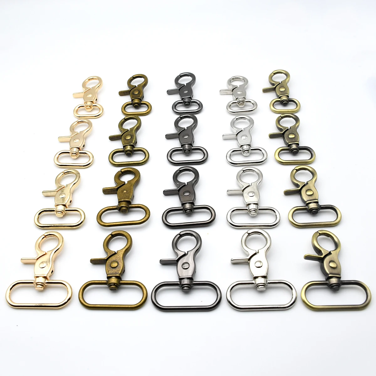 Metal Carabiner Snap Hook Swivel Lobster Clasps Trigger Clip O Ring Buckle Bag Strap Belt Parts Dog Pet Leash Accessories