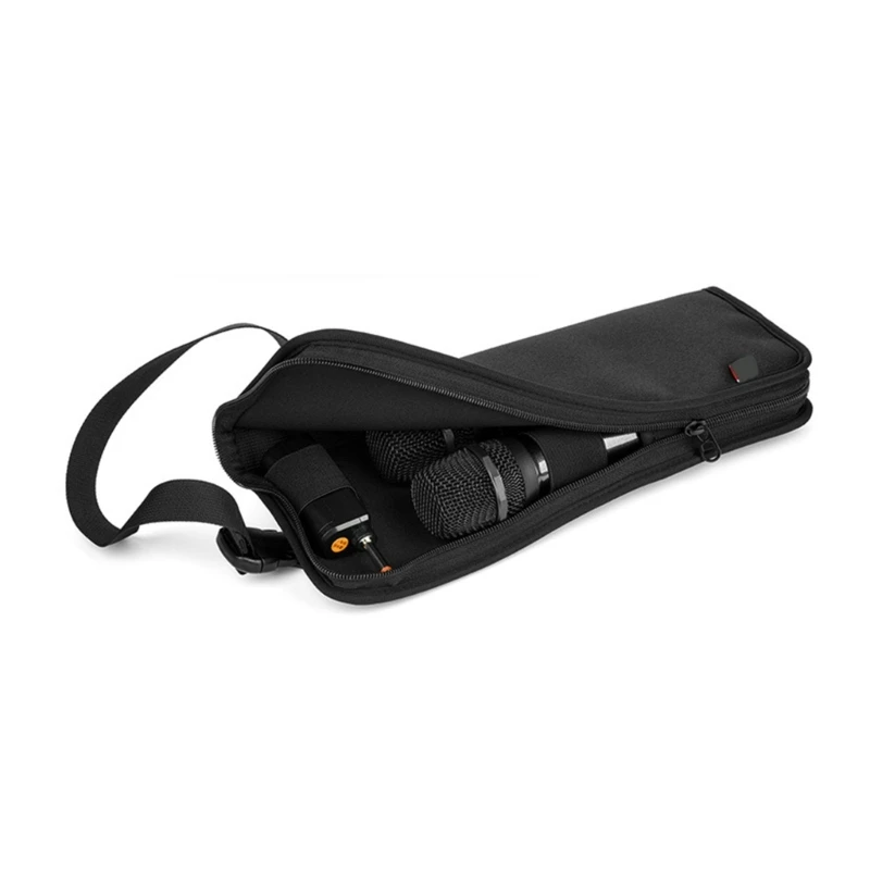 Microphone Carrying Case Inner Holder Pocket Stable Carry Case with Handle Securely Store and Transport Your Microphone