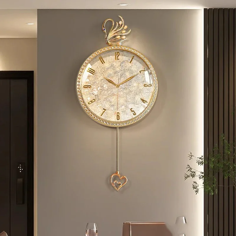 Luxury Fashion Wall Clocks Aesthetic Round Interior Modern Clock Wall Living Room Bedrooms Vintage Reloj Pared Room Decorations