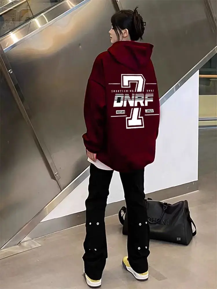 

Red Dragon Year Spring Autumn Winter Men's Hoodie Youth Fashion Brand Base Layer Hooded Sweatshirt Casual Loose Fit Polyester