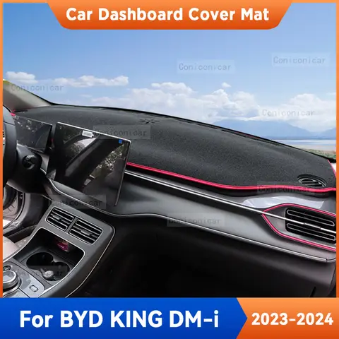 BYD KING DM-i 2023-2024용 자동차 대시보드 커버 매트, 자외선 차단 패드, 카펫 매트 – 인테리어 보호 액세서리