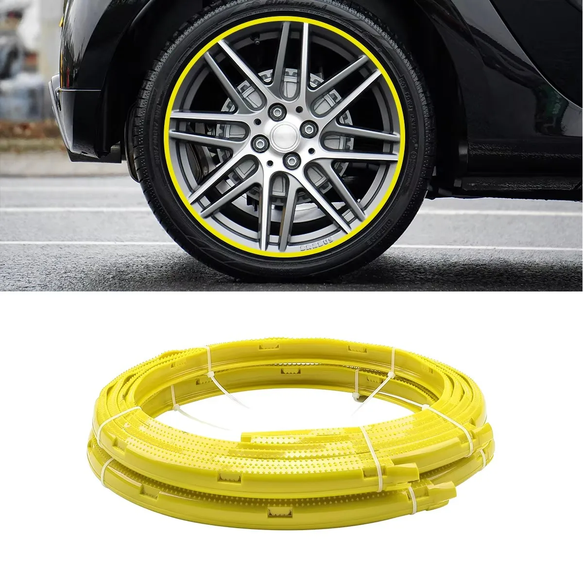 Universele 4-delige set Automotive13-24" Track Rim Krasbestendige Decoratieve Beschermende Ringstrip Decoratieve Exterieur Accessoires - afbeelding 1