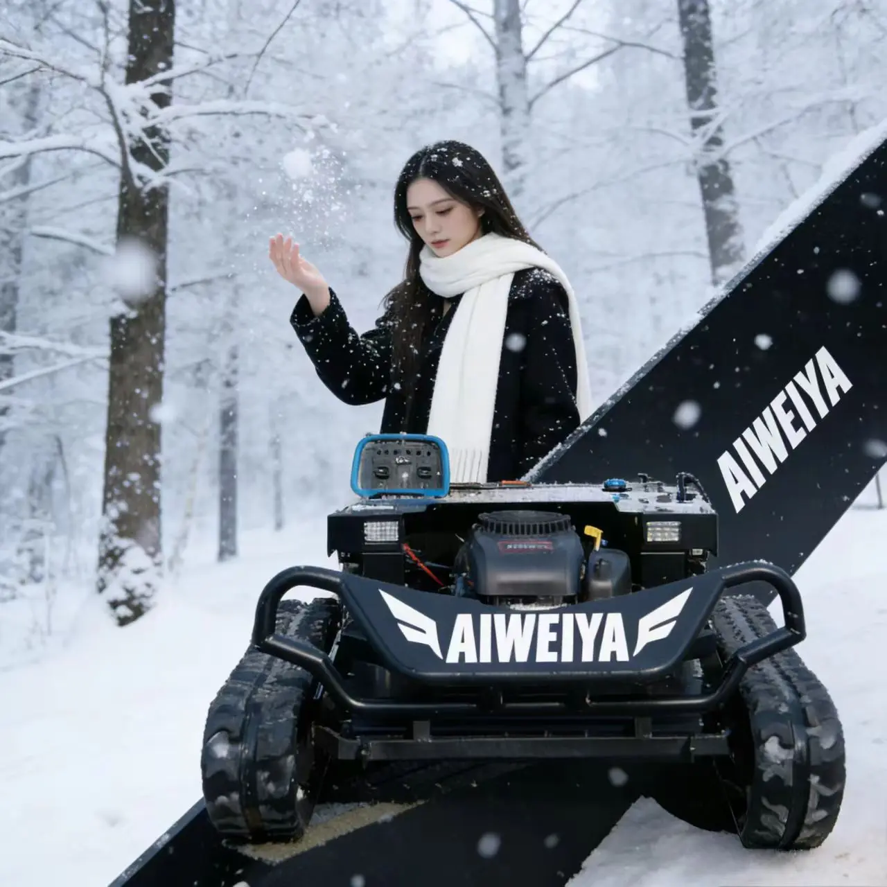 

Customized Remote-controlled lawn mower for tea gardens and orchards, accurately removes low weeds, protects crop roots