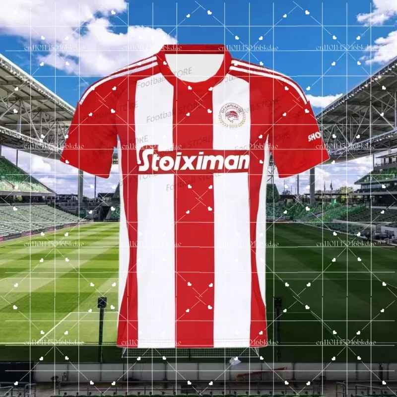 

25-26 Greece Football Men Football Jersey Greece Quick Drying Outdoor Sports Olympiacos Piraeus Jersey Adult T_kid Jersey Kit