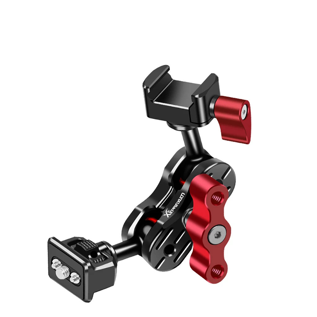 Minitor Magic Arm Dual Head 20 mm Kugelkopf NATO-Klemme Kaltschuhhalterung 1/4 Schraube für DSLR-Kamerakäfig Fülllicht LED-Mikrofonhalterung – Detail 12