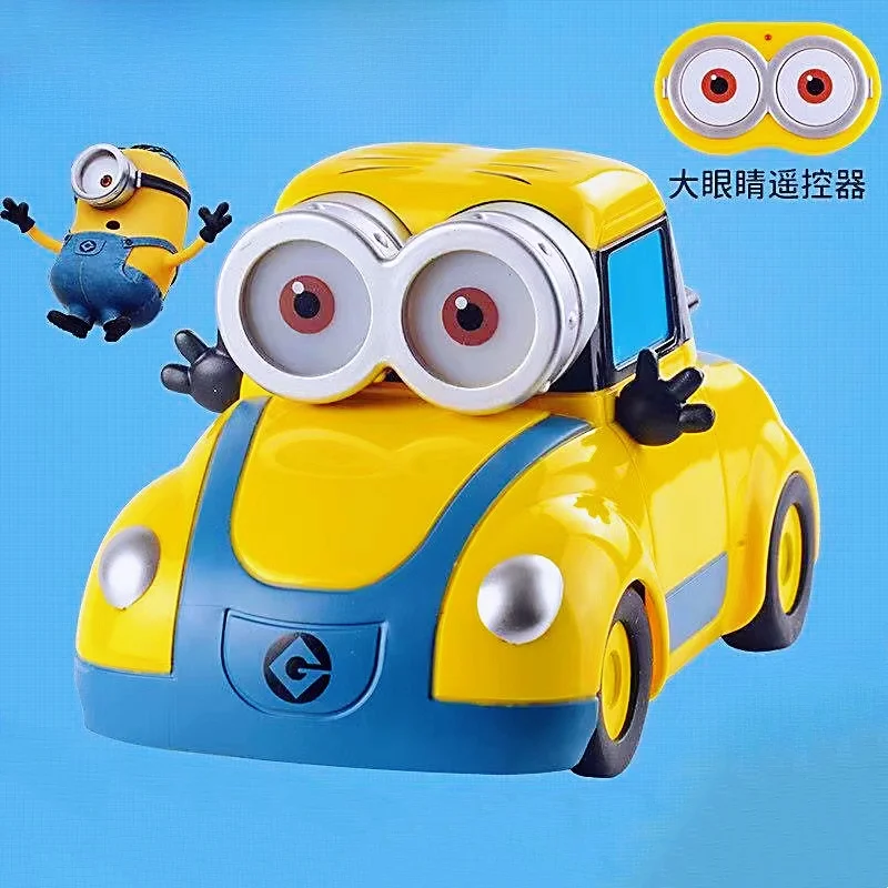 Echte Minions draadloze afstandsbediening auto kinderspeelgoed hoge snelheid vierwielaandrijving klimoog gloeiend oplaadstijl cadeau