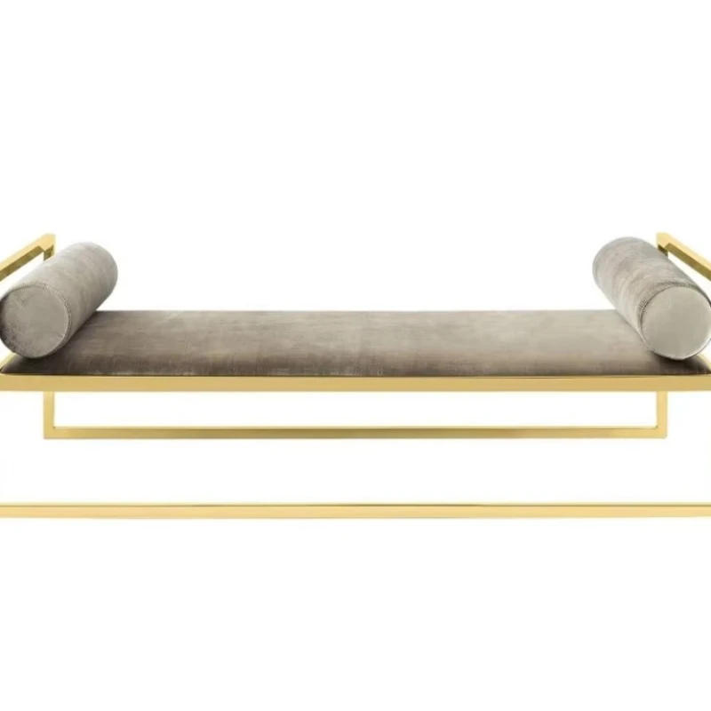 

Modern and contemporary sofa bed in gold surface upholstered velvet fabric sofa lounge sofa bed indoor use