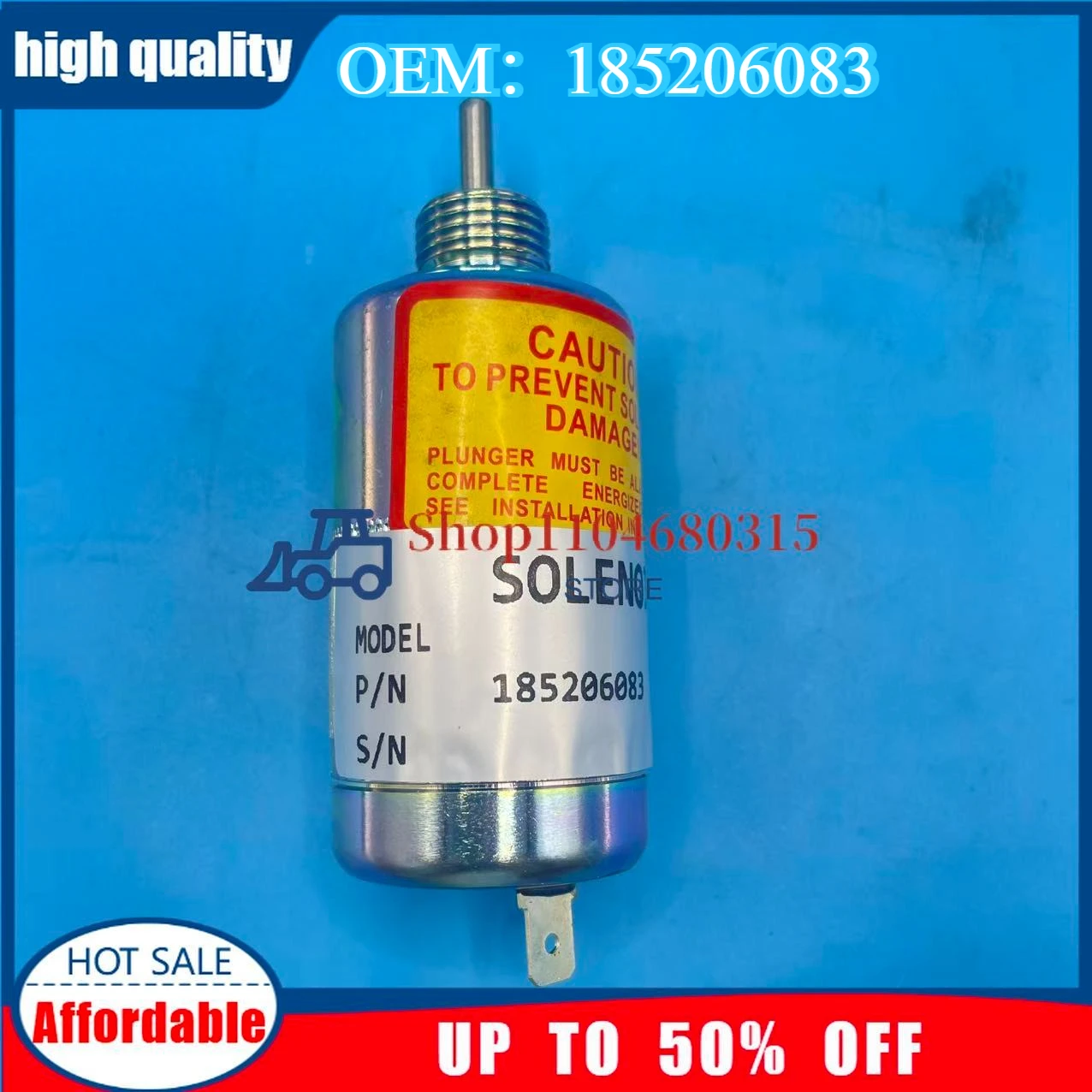 

185206083 185206085 12V Fuel Shut Off Stop Solenoid CS2610 630300 For Perkins Case New Holland 100 Series Engine Stop Solenoid