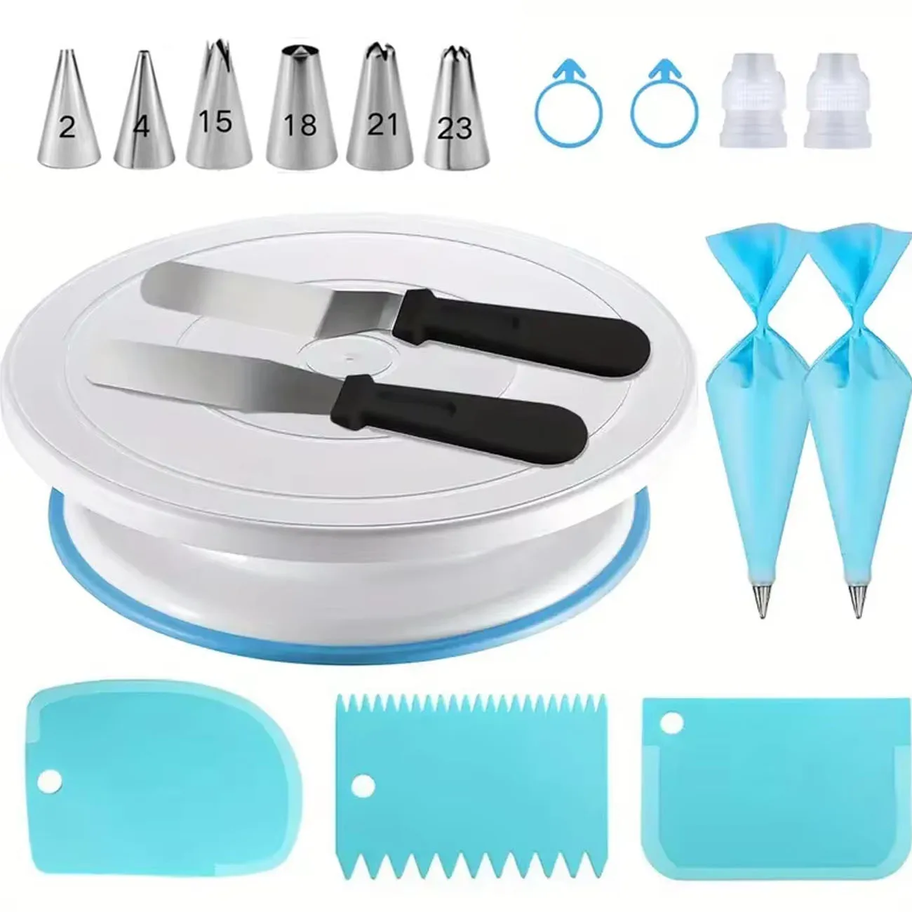 

18pcs,Cake Decorating Set, For Beginners And Professionals DIY Cake Making, Buttercream Cookie, Baking Tools,Kitchen Accessories