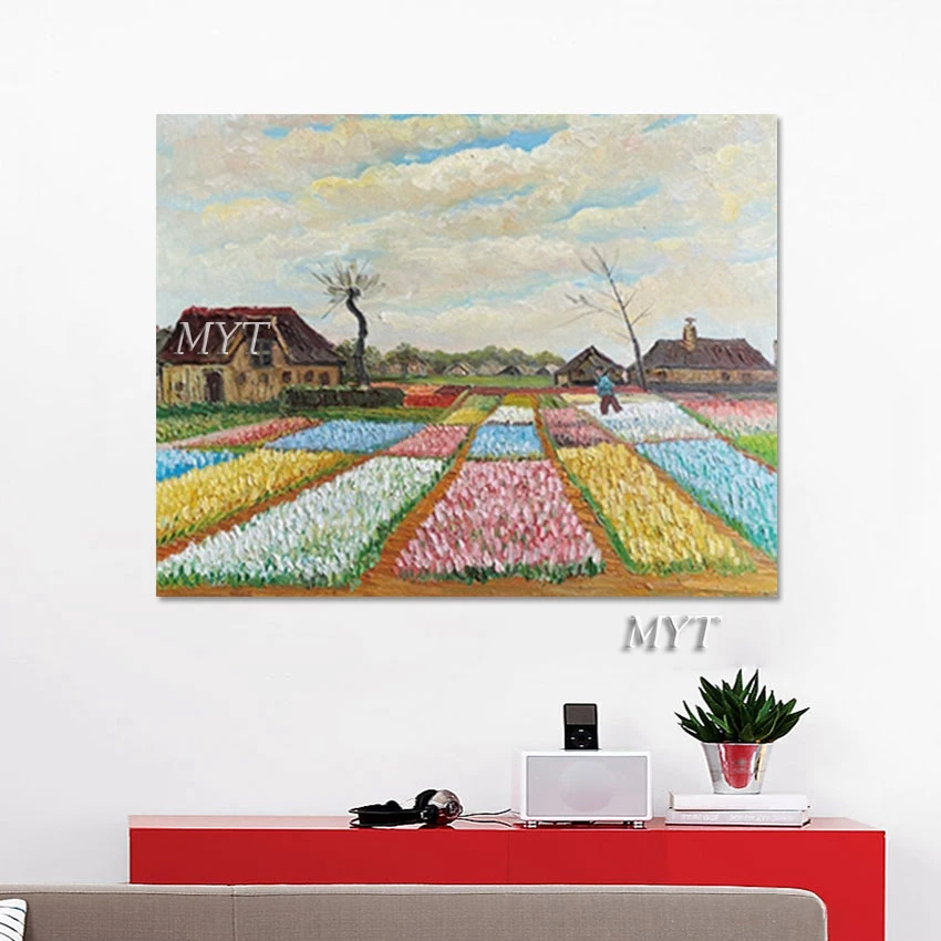 

Replica Famous Painting Unframed Village Scenery Drawing Modern Abstract Art Painting Unframed Linen Canvas Wall Artwork