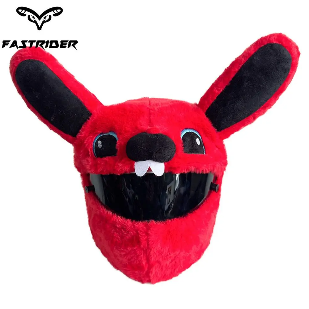Motorcycle helmet decoration plush hood mask Internet celebrities funny Christmas Halloween plush hood cartoon helmet cover