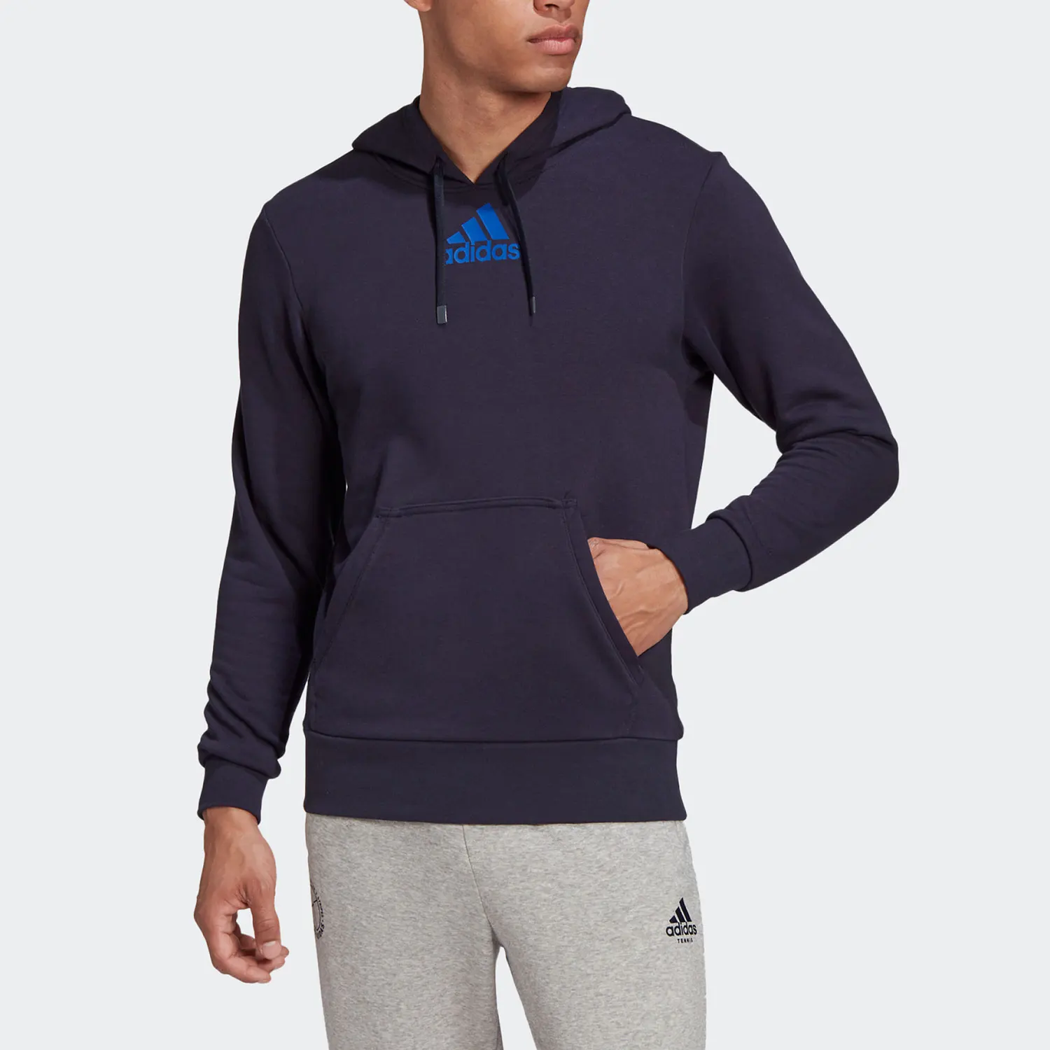 

Adidas genuine seasonal new men's sports hooded knit sweatshirt FU0071