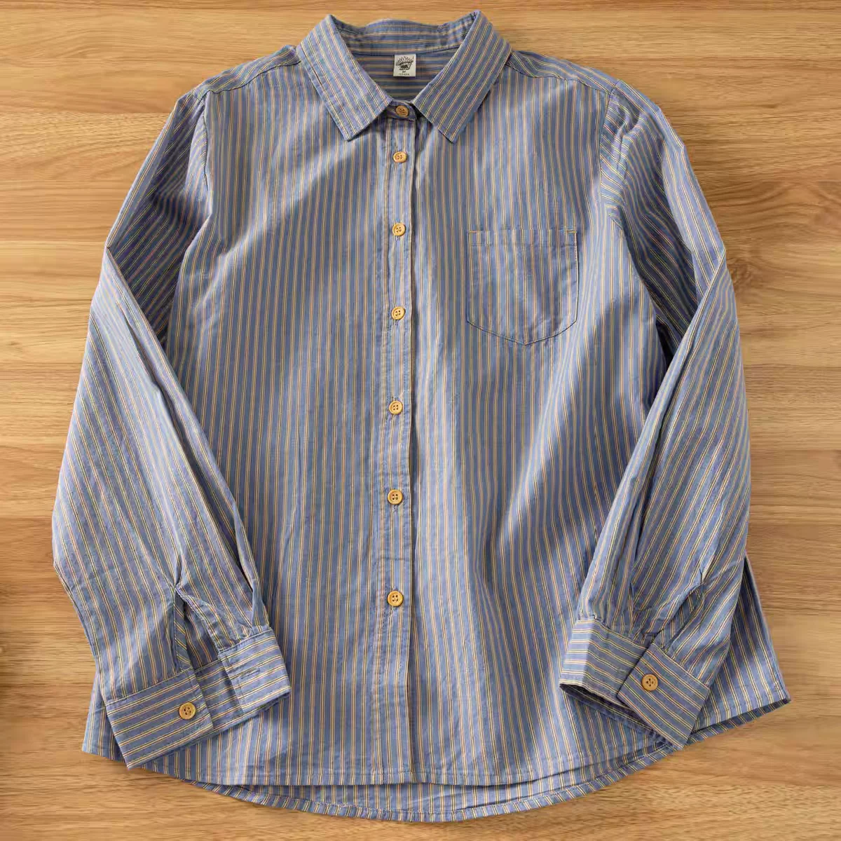 

Ретро цветной полосатый воротник irt Jaet женский повседневный базовый слой открытый кардиган топ с эффектом похудения Long Sve