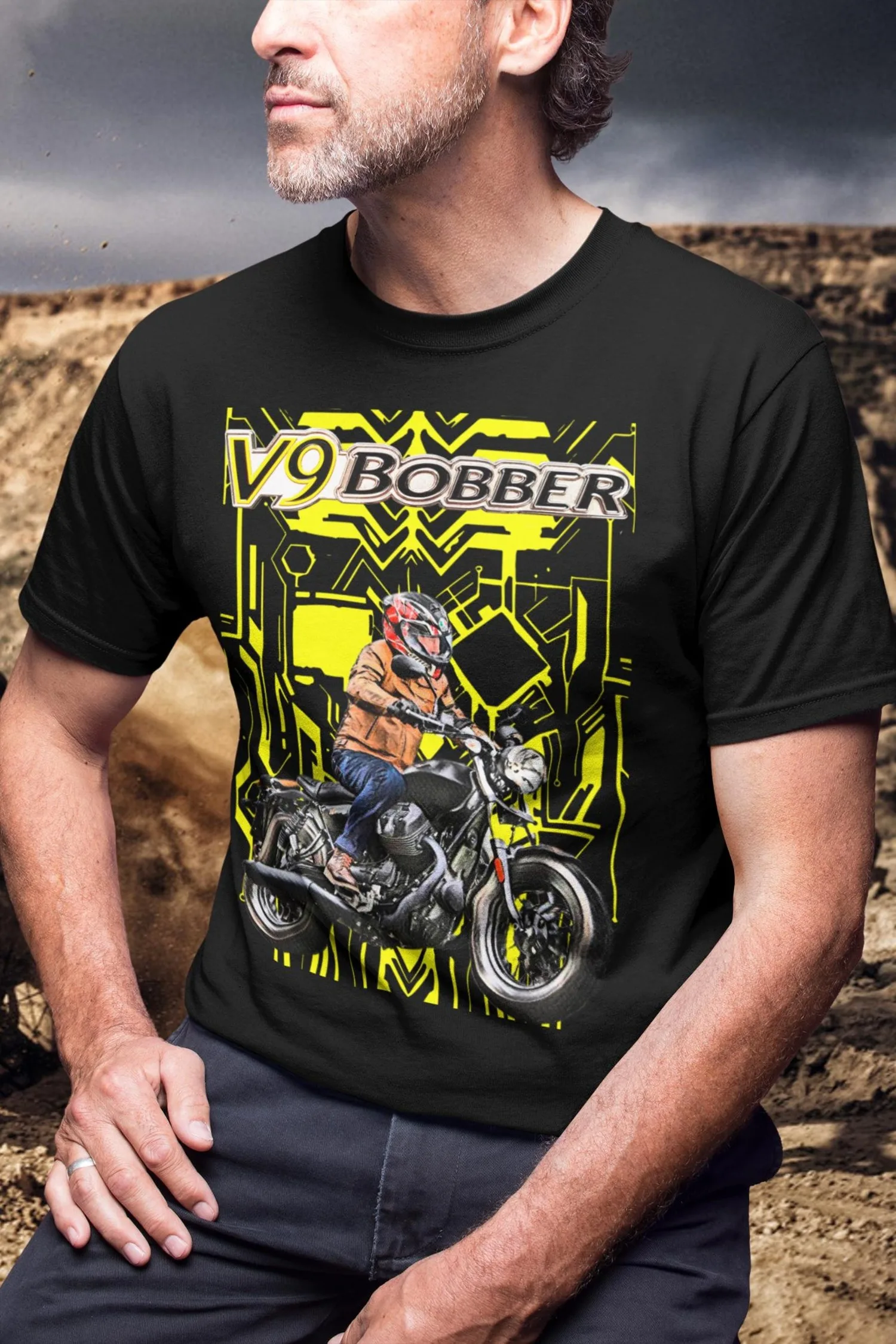 

329@EY Moto G.uzzi V9 Bobber T Shirt Perfect Biker Gift For Italian Cruiser Rider Fan Top For G.uzzi Owners Husband Present Moto