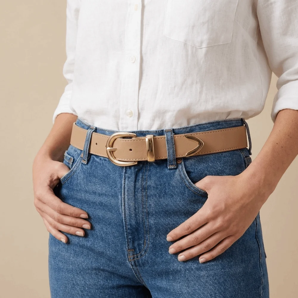 Cool Pin Buckle PU Leather Belt Metal Solid Color Women Waistband Trousers Belt Punk Trousers Belt Jeans Accessories