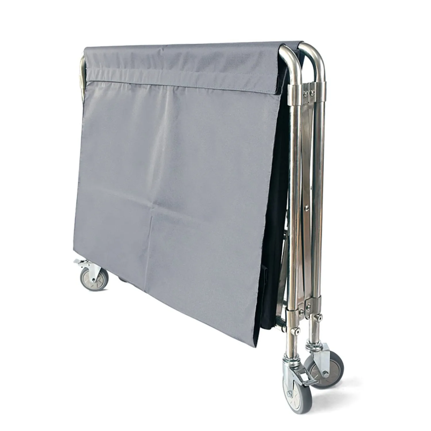 Hamper Dirty Clothes Basket Folding Commercial Rolling Laundry Cart, Large Linen Trolley with Wheels