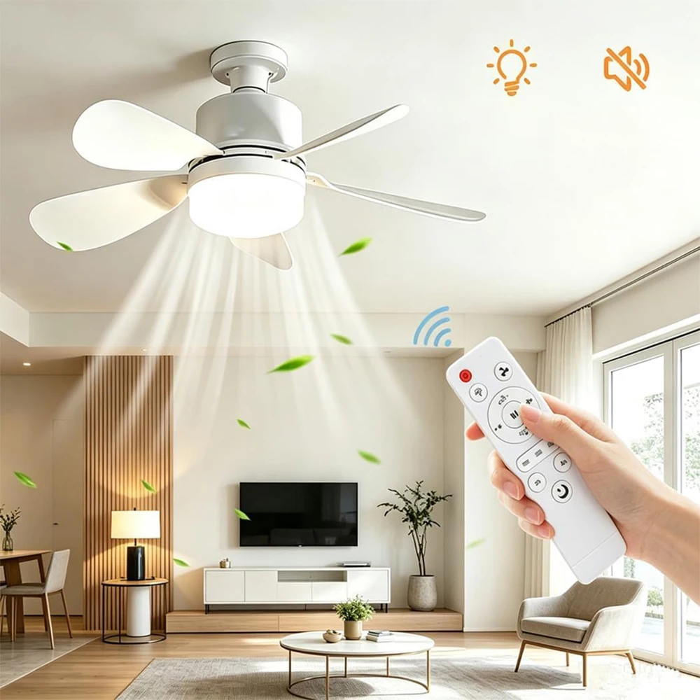 E27/E26 with Remote LED 30W Ceiling Fan Light Dimming Function Ceiling Fans Lights for Living Room Study and Home Use 85-265V