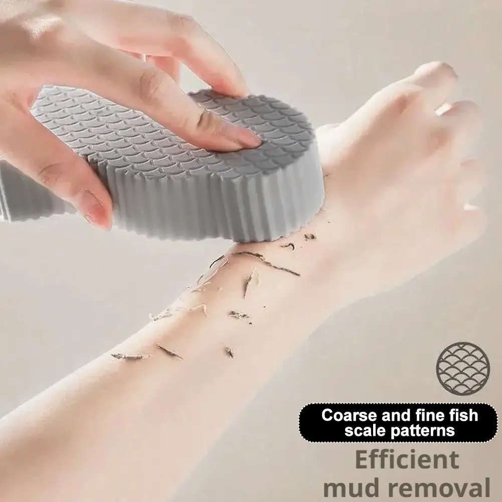 Painless Bath Sponge Soft Exfoliating Shower Pad with Comfort Grip, Thick Cleansing Sponge for Gentle Daily Exfoliation Skincare
