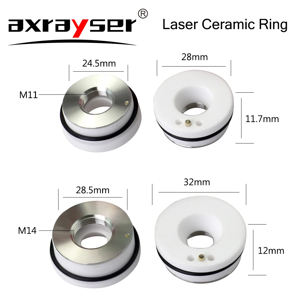 Imagem -02 - Anel Cerâmico do Laser para o Corpo Suporte dos Bocais Peças Principais do Corte da Fibra D28 32 mm M11 14