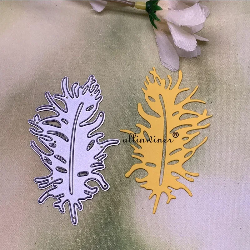Feather leaf decoration Metal Cutting Dies Stencils Die Cut for DIY Scrapbooking Album Paper Card Embossing