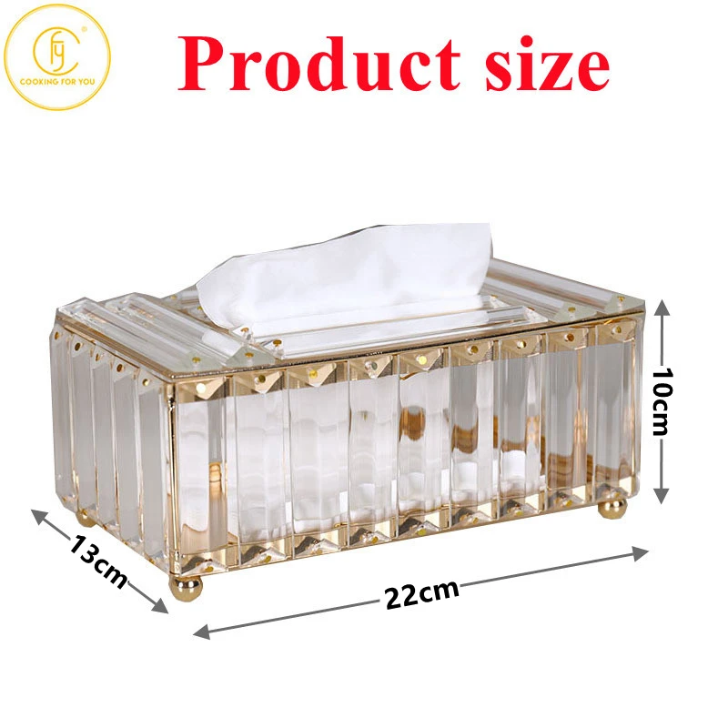 Family Seat Type Rock Crystal Tissue Boxes Living Room Tea Table Restaurant Multifunctional Creative Napkins Tissue Storage Box