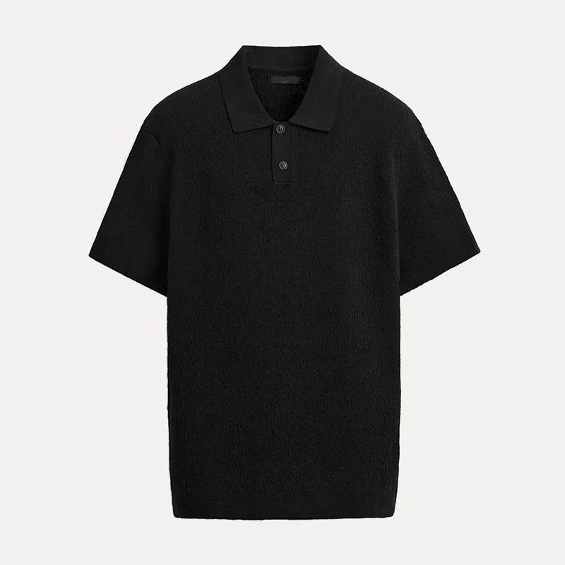 

Loose Texture Men's irt Summer New Sle 2025 Straight Leg ort Sve Pure Color Casual Faion Z Brand