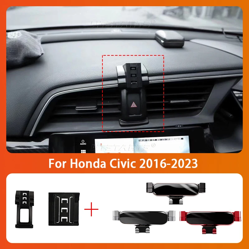 

Car Mobile Phone Holder For Honda Civic 2016-2023 360 Degree Rotating GPS Special Mount Support Navigation Bracket Accessories