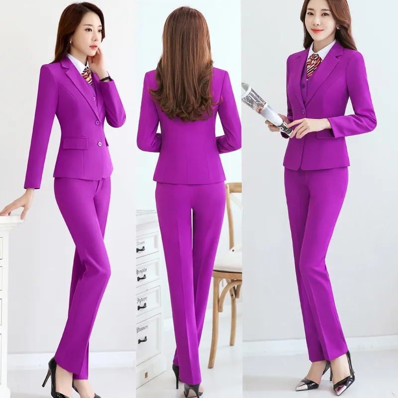 2023 Spring Autumn Winter Formal Ladies Red  Blazer Women Business Suits with Sets Work Wear Office Uniform 5XL Size Pants Jacke