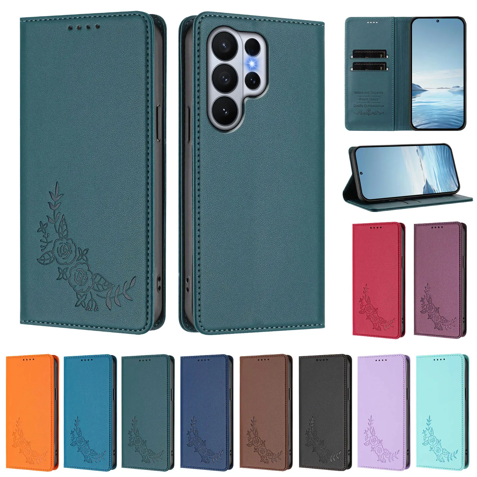 Funda de cuero con tapa de flores de loto para Wiko T60 T20, cierre magnético, 2 tarjetas, billetera anticaída, Funda tipo libro para Wiko T60 T20