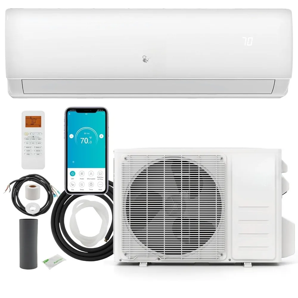 

11500 BTU Mini Split Air Conditioner, 115V 17 SEER2 Wifi Enabled Inverter Air Conditioner & Heater Pump System, Customized