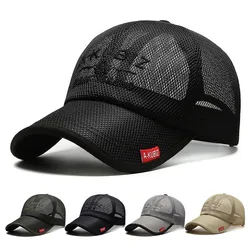 Unisex Men fishing Baseball Caps Women Breathable Mesh Snapback Hats Black Casual Sport Hats Cap Fishing Accessory