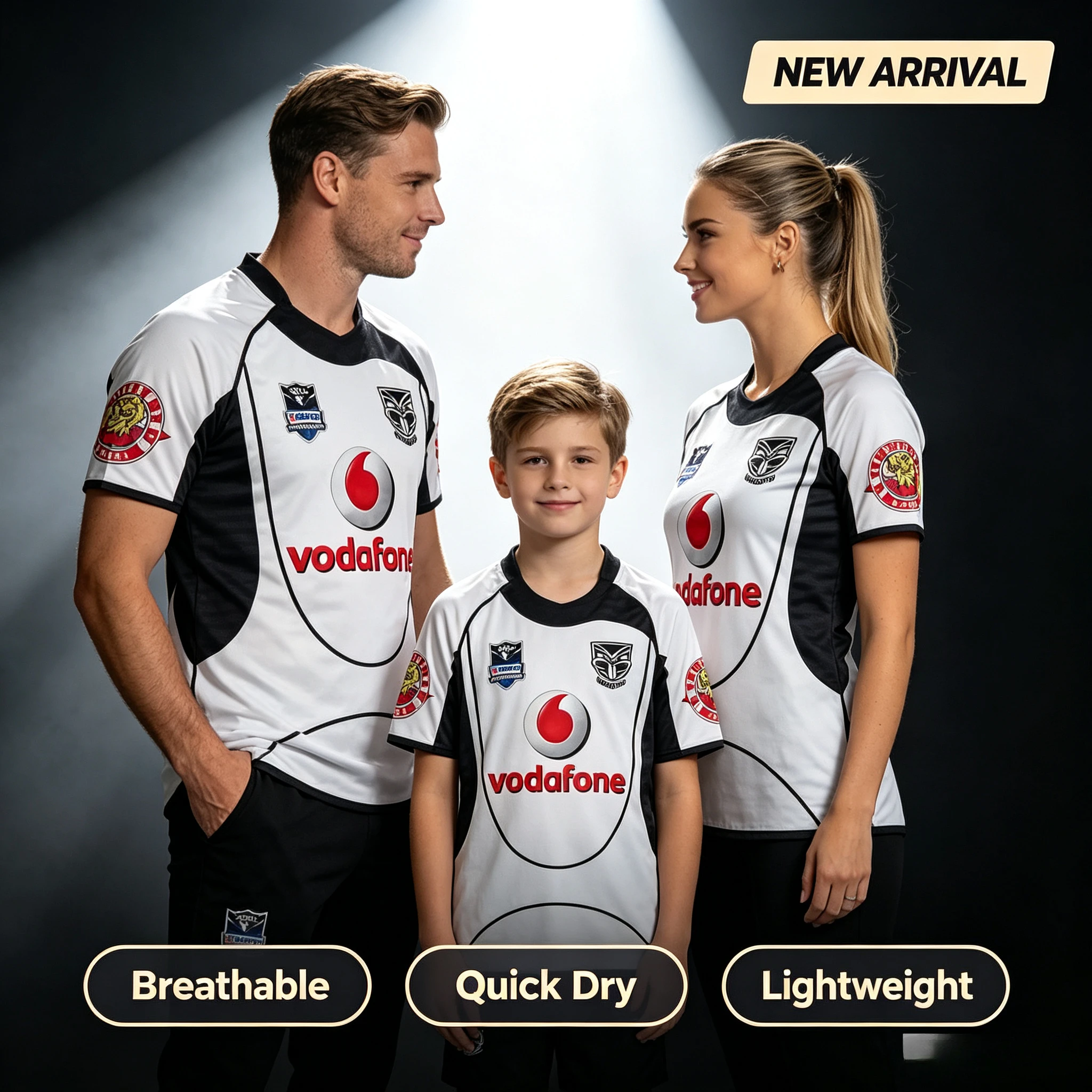 New Zealand Rugby Jerseys 3D Printed Training Clothes for Sports and Leisure Unisex Parent-child Style Quick Drying Breathable
