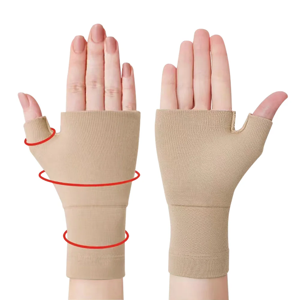 2pcs/Pair Medical Compression Arthritis Glove Men\'s Outdoor Workout Tenosynovitis Palm Bracer Safety Protection Sports Wristband